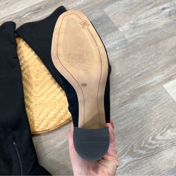 INC international concepts embroidered over the knee boots black - Picture 4 of 7